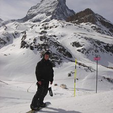 Herr Cervin &amp;amp; Burton Omen framf&ouml;r Matterh. Foto: H&aring;kan Cervin. &Aring;kare: Hakan Cervin.