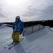 Just k&ouml;rt Flat-down :). Foto: Elias Fj&auml;llstr&ouml;m. &Aring;kare: Per-Ola Jannok.