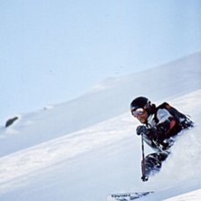 Surfing i puder.... Foto: Daniel Eriksson. &Aring;kare: Martin Bengtsson.