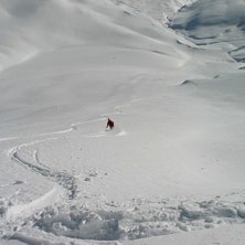 p&aring; v&auml;g mot bonneval. Foto: Andreas E. &Aring;kare: Jag.