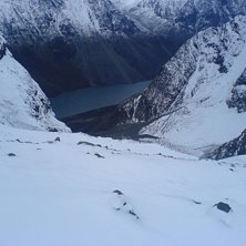 Bildet er fra ca 1100 moh.  Perspektivet er ned mo. Foto: Per Hasvold.