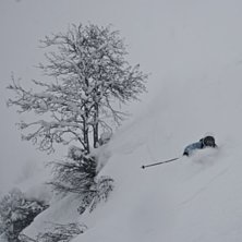 K&ouml;r lite sm&aring; djupt puder i Stuben.. Foto: Felix Grunert. &Aring;kare: Rikard Lindblad.