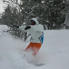 Tagen i S&auml;len en sk&ouml;n dag i vintras med fint pud. Foto: Hans Ericsson. &Aring;kare: Elias Ericsson Rydberg.