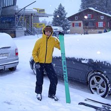 utanf&ouml;r kabbinen upp te gemstock. Foto: pappa. &Aring;kare: jag.
