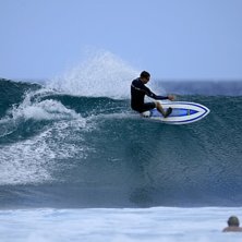 Bra dag, b&ouml;rjan p&aring; ett nytt svall, Varmt vatten . Foto: Reilly Cooney. &Aring;kare: Tobias Wattman Lundstig.