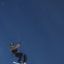 Snowkiting. Foto: Peter Ingerstam. &Aring;kare: Matthieu Blanchard.