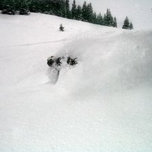 &Aring;kning efter ett av de stora sn&ouml;fallen som Saalb. Foto: Johan Adolfsson. &Aring;kare: Staffan Sk&ouml;n.