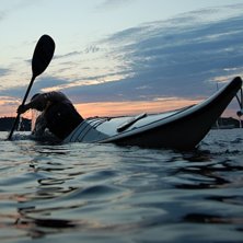 tr&auml;nar p&aring; eskim&aring;v&auml;ndning en fin sommarkv&auml;ll p. Foto: Andreas Matiesen. &Aring;kare: Andr&eacute;as Ahlstedt.