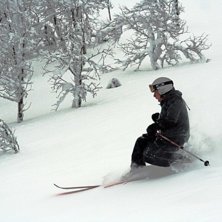 40cm kall puder ner l&auml;ngs Bj&ouml;rnf&auml;llan. Foto: Michael Gustafsson. &Aring;kare: Mats Wil&eacute;n.