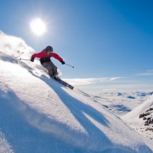 En fin dag med sol og fresh sn&oslash;.. Foto: Stian K Elton. &Aring;kare: Magnus Tollofsen.