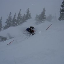 Bilden togs i Cathrenes Area, hade tydligen sn&ouml;at. Foto: Sofia Bergstr&ouml;m. &Aring;kare: Jonas Bergstr&ouml;m.