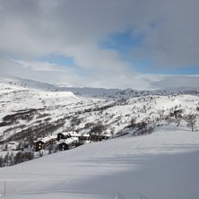 Haukelifjell Skisenter. R&aring;sehallet tunet mit i ba.