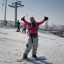 soool i hemavan. super  h&auml;rligt. Foto: elin magnusson. &Aring;kare: mia bergner.