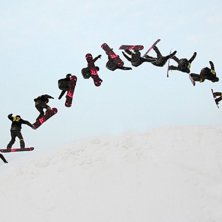 Vinnaren i snowboardklassen i Ski Fix Big Air 30-3. Foto: Ronald Lahti. &Aring;kare: Kristoffer Hendler.