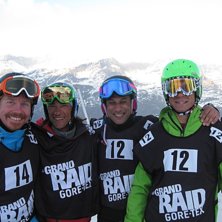 inf&ouml;r prologen i grand raid masters s&aring; poserade . Foto: tignes pressphoto. &Aring;kare: lars-&aring;ke krantz ,bruno florit,cicho med son.