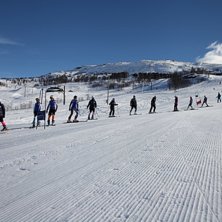 Sol og  deilig skif&oslash;re! Plogen skiklubb p&aring; treni.