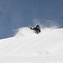 &Aring;kning p&aring; Rendll slutet av V10, sn&ouml;at har det g. Foto: Per Rudhag. &Aring;kare: Dan Rudhag.