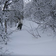 F&ouml;rsta riktiga offpist &aring;kningen i&aring;r :). Foto: Ulrika Rogeman. &Aring;kare: Jag.