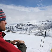 Fikapaus med vackra vyer under en sk&ouml;n sens&auml;song. Foto: Anna Fredlander. &Aring;kare: Markus Fredlander.
