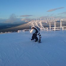 Kall morgon p&aring; toppen. Foto: Serina Nilsson. &Aring;kare: Elias Pellby.