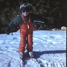 Jag som liten vasker! hade inte blivit mycket av m. Foto: Pappa. &Aring;kare: Jag.