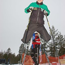 Jag p&aring; RIKTIGA SKIDOR. Foto: Lukas Johansson.