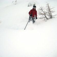 Som sagt sista dagen var det mycke sn&ouml;&ouml;&ouml;!!. Foto: Andreas Cardesj&ouml;. &Aring;kare: Jonas Byding.