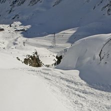 Ing&aring;ngen till kanonr&ouml;ret.. Foto: Powder Department Stubaier Gletscher.