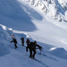 Topptur mot Suldenspitze. Foto: Kurt Ortler. &Aring;kare: Martin Hanson, Eva Jansson m.fl..