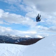 K&ouml;ren rodeo p&aring; mina nya blades. Foto: Conny. &Aring;kare: Klajjan.