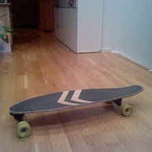 Mitt f&ouml;rsta longboardbygge. Foto: Oskar Vesterlund.