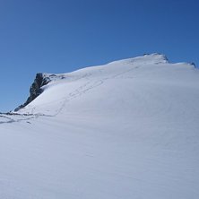 P&aring; v&auml;g till toppen av Galdh&oslash;piggen i m&aring;lnfritt. Foto: Michael Antonsen.
