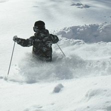 Oskars f&ouml;rsta dag i puder. Foto: Niklas Revelj. &Aring;kare: Oskar Revelj 4 &aring;r.