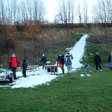 En sk&ouml;n session vid ishallen f&ouml;rbereds. Foto: Simon Bossmar.