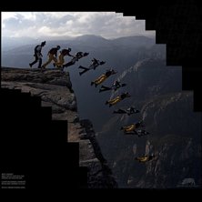 Det &auml;r ganska prick 960 meter ner till Lysefjorde. Foto: H&aring;kan Nyberg. &Aring;kare: Brad Patto Patfield (OZ), Anders Lau Nielsen (DK).