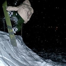 Det var &auml;ckligt kallt men vi var ute och rippade. Foto: Jag. &Aring;kare: Patrik.