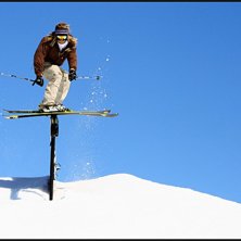KLas p&aring; kinken i Hemavan. Foto: Lucas Lindh. &Aring;kare: Klas Morin.