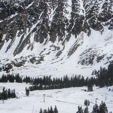 Den lilla parken i A-Basin i slutet av s&auml;songen 2.