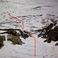 &Ouml;vre delen av r&auml;nna uppifr&aring;n.. Foto: Mattias Skantz.