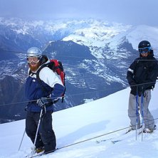 Jag &aring; petter i en pose. Foto: Niclas Bardh. &Aring;kare: Petter Mildh &aring; jag.