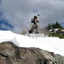 Baksidan p&aring; Red Mountain. Se upp f&ouml;r gruvh&aring;len,. Foto: Alexandra Berglund. &Aring;kare: Patrik Viklund.