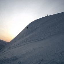 Tommy p&aring; v&auml;g ner jag och Albin kommer efter.. Foto: Staffan Tenghamn. &Aring;kare: Tommy, jag och Albin.