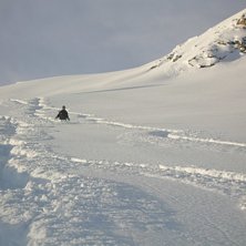 Kul n&auml;r det &auml;r F&Ouml;R mycket sn&ouml; f&ouml;r att &aring;ka. Foto: Simon Brandelind. &Aring;kare: Jag.