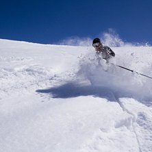 En grymm puderdag p&aring; glaci&auml;ren i S&ouml;lden.. Foto: Martin Klawitter (Klawida). &Aring;kare: Jesper Fj&auml;lling (jag).
