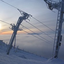 Ett inversionskikt har bildats p.g.a skillnader i . Foto: Joakim Engdahl.