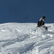 Puder&aring;kning p&aring; Vall&eacute;e Blanche.... Foto: Adam Carlson. &Aring;kare: Ida Lund&eacute;n.