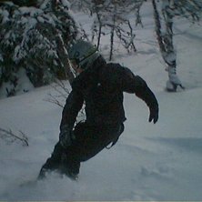 Edvin och jag ute i offpisten. Foto: Bj&ouml;rn Lundh. &Aring;kare: Edvin Nilsson.