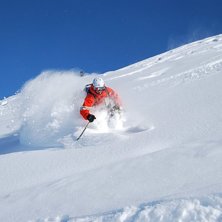 H&auml;rligt med nyfallet puder.. Foto: L&ouml;fet. &Aring;kare: Emil Kullberg.