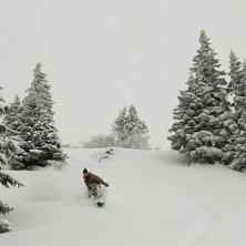 Det dumpade ungef&auml;r 30 cm idag i Avoriaz, vaknade. Foto: Rebecka Westerberg. &Aring;kare: Hilla Aspman.