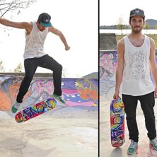 Tog och skejtade en sk&ouml;n eftermiddag nere i en he. Foto: Robbin G&auml;lliner (Salkey p&aring; freeride). &Aring;kare: Jesper .